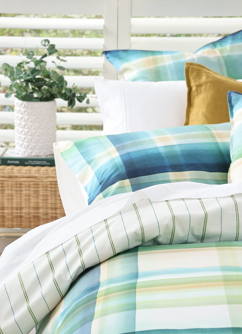 MM Linen Freddie Reversible Duvet Cover Set | Cotton Percale image 4
